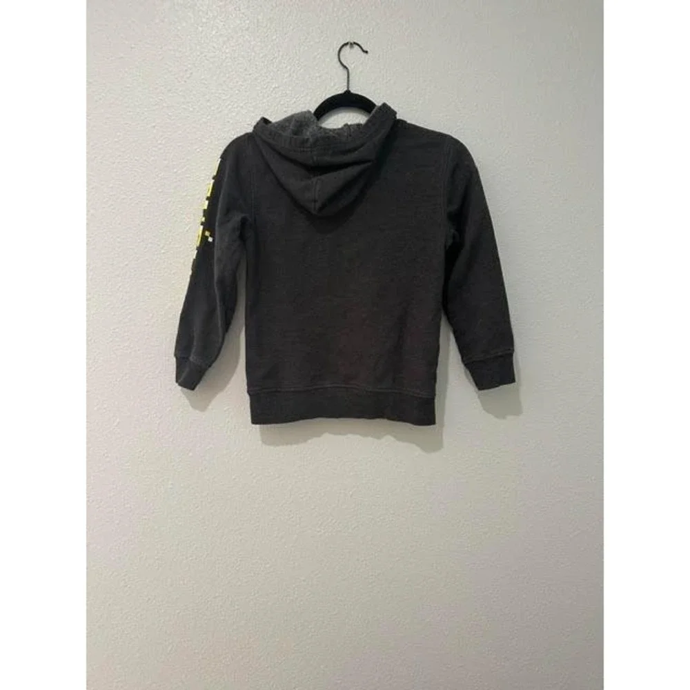 Pokemon Kids Small Pixel Art Hoodie Charcoal Grey Pikachu Charmander 2021